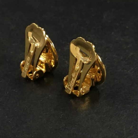 AUTH Christian Dior CD Logo Vintage Earrings - Picture 3 of 4
